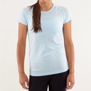 Lululemon Run: Swiftly Tech Short Sleeve Top in Light Blue Size 10